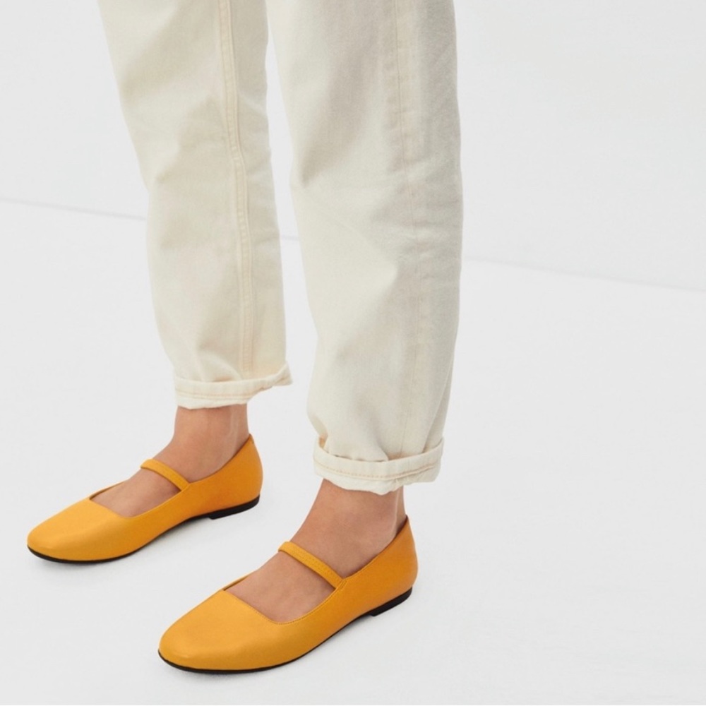 Everlane Yellow Minimalist Flats